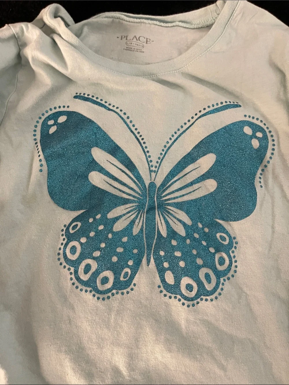 The Children's Place Light Aqua Long-Sleeve Tee with Teal Butterfly